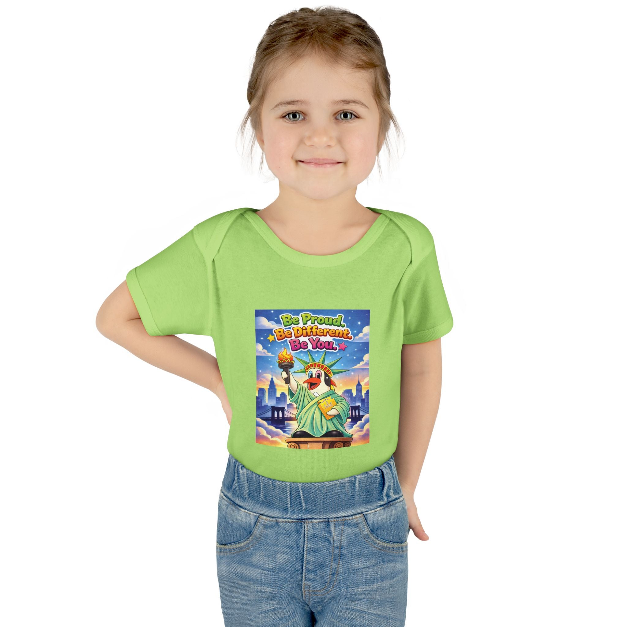 TuBz™ "Be Proud. Be Different. Be You." Infant Bodysuit - Inspirational Baby Onesie