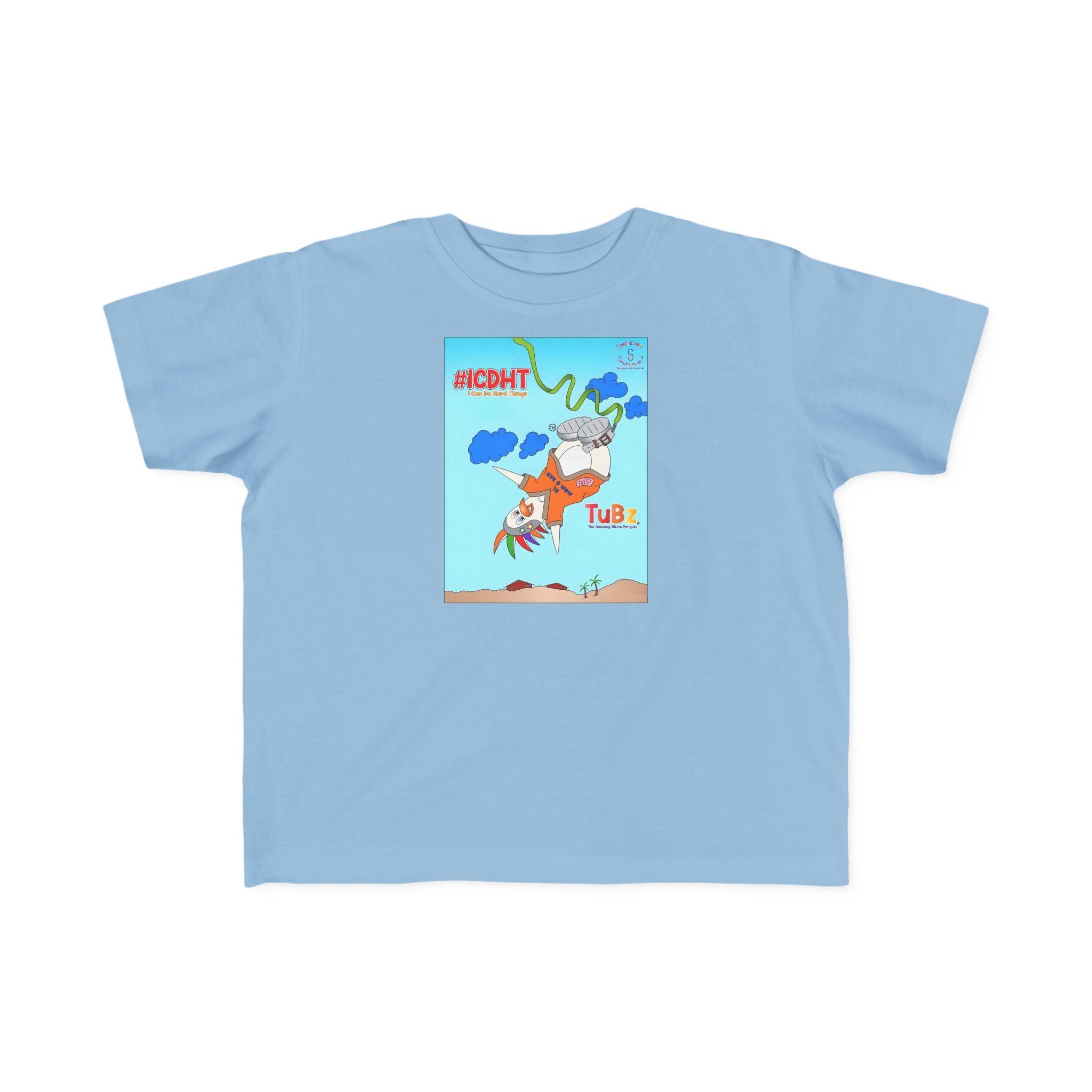 TuBz™ "I Can Do Hard Things" Toddler T-Shirt | Toddler's Fine Jersey Tee  - Positive Kids Graphic Tee