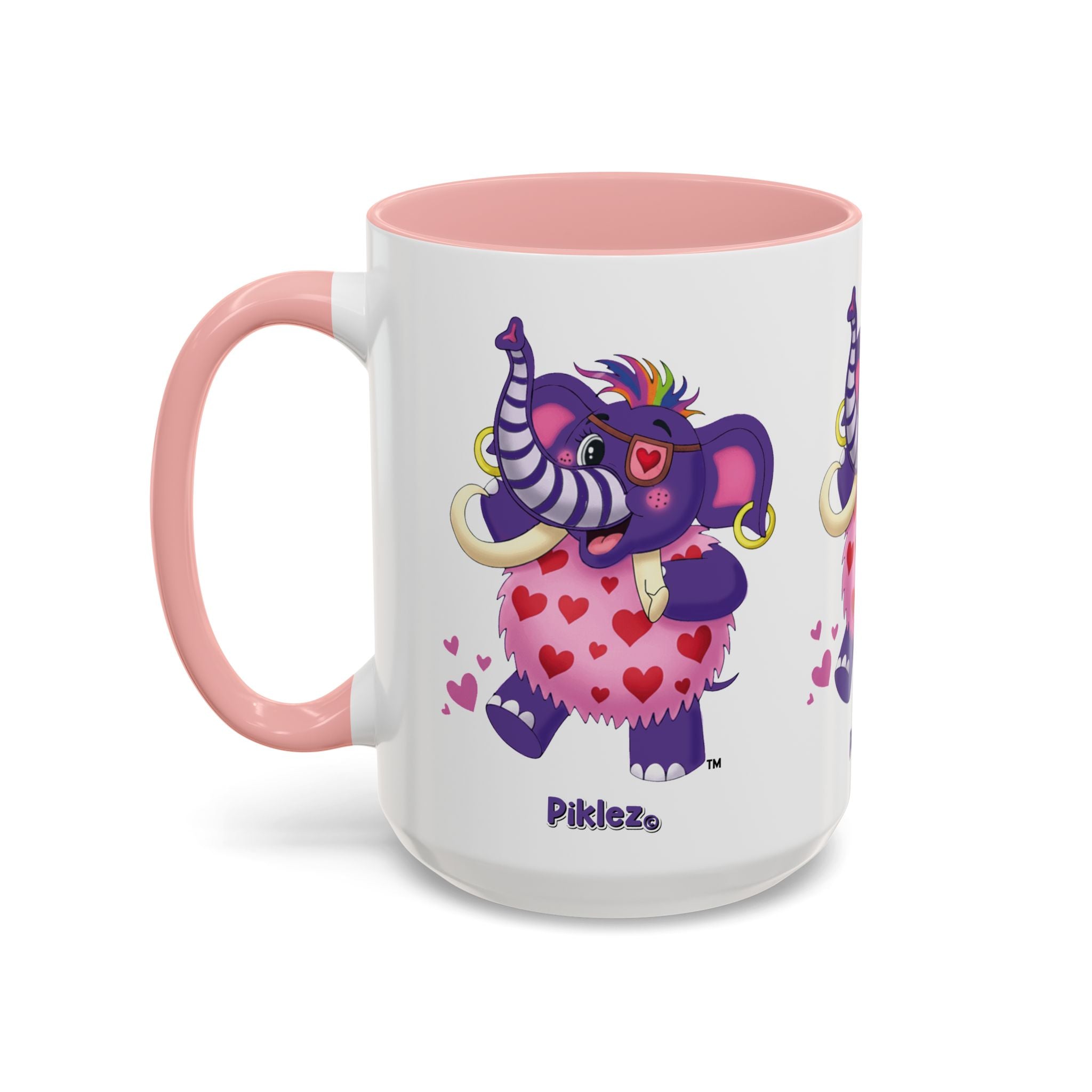 Piklez™ Accent Coffee Mug (11oz & 15oz) – "Full of Love!" Graphic | Smile Universe Collection