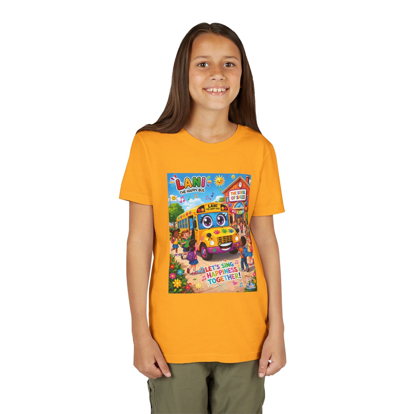 Lani™ Youth Short Sleeve Tee – "Let's Sing Happiness Together!" Graphic