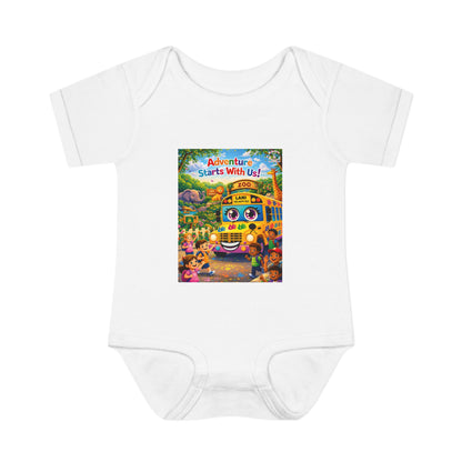 Lani™ Infant Baby Rib Bodysuit – "Adventure Starts With Us!" Graphic
