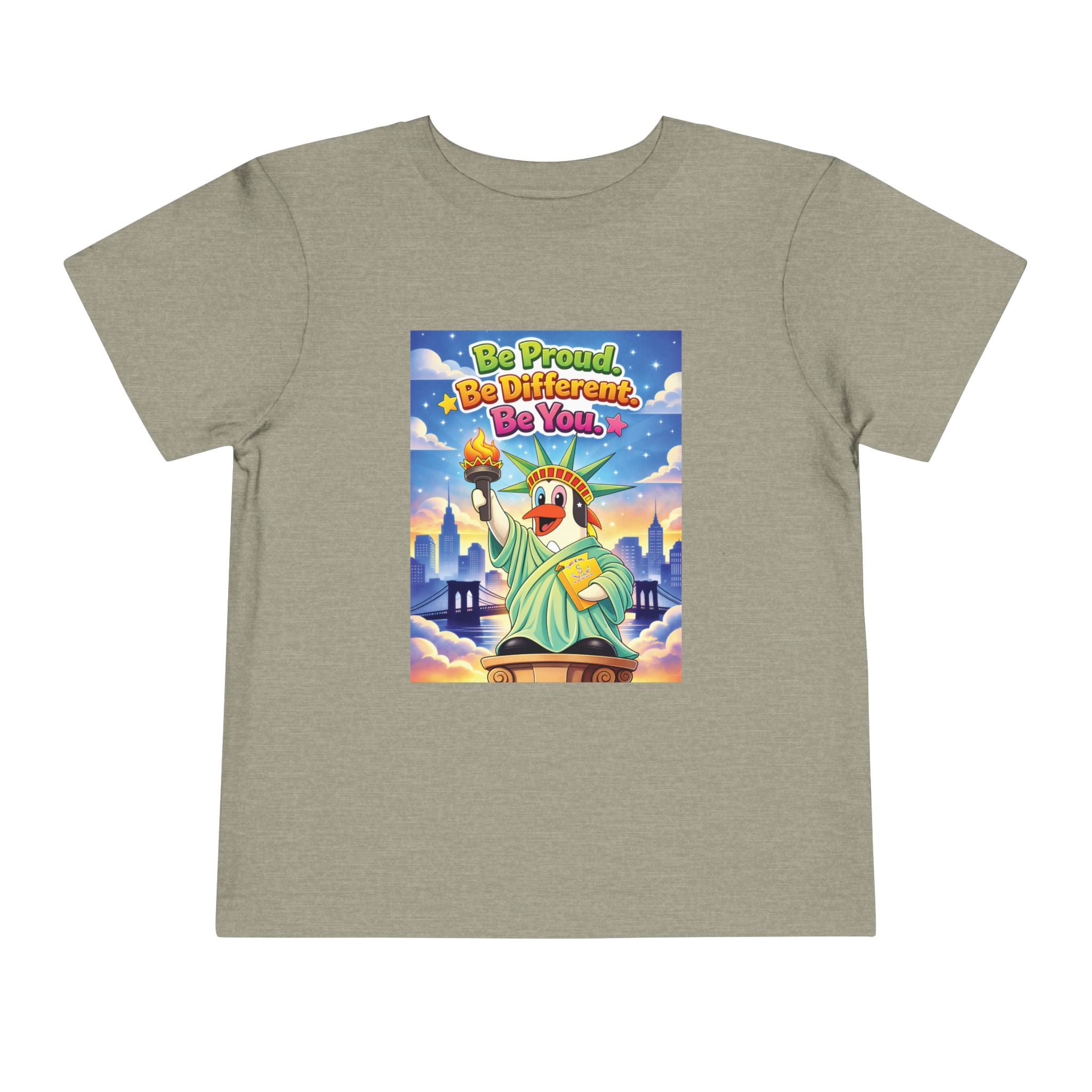 TuBz™ "Be Proud. Be Different. Be You." Toddler T- Shirt - Inspirational Kids Tee