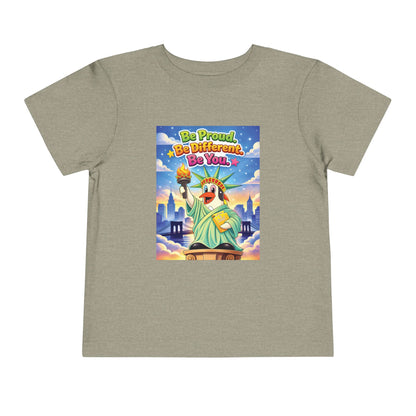 TuBz™ "Be Proud. Be Different. Be You." Toddler T- Shirt - Inspirational Kids Tee