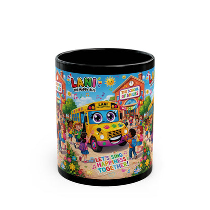 Lani™ Black Mug (11oz & 15oz) – "Let's Sing Happiness Together!" Graphic