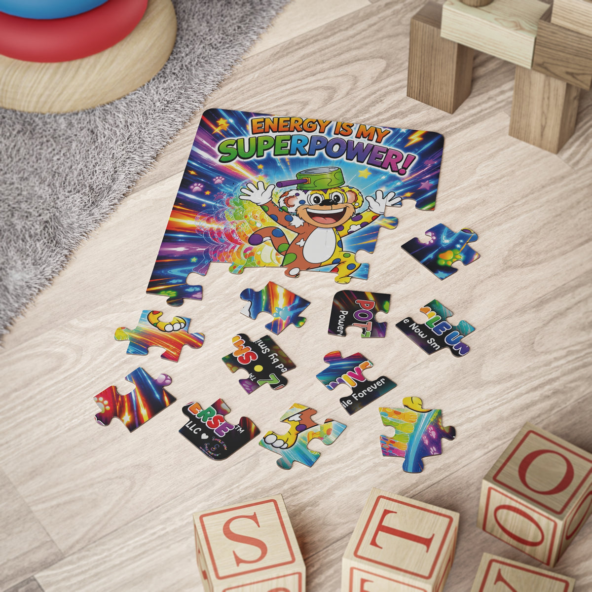 Potz™ Kids' Puzzle 30-Piece – "Energy is My Superpower!" Graphic Puzzle | Smile Universe Collection