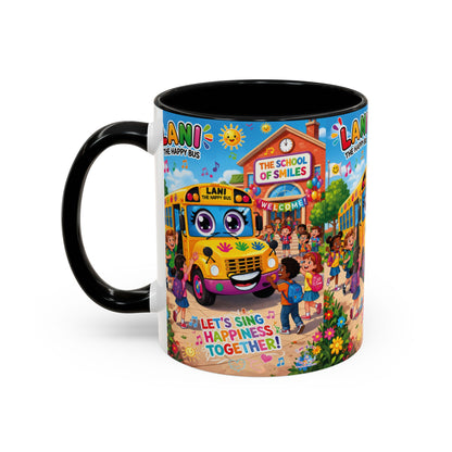Lani™ Accent Coffee Mug (11oz & 15oz) – "Let's Sing Happiness Together!" Graphic