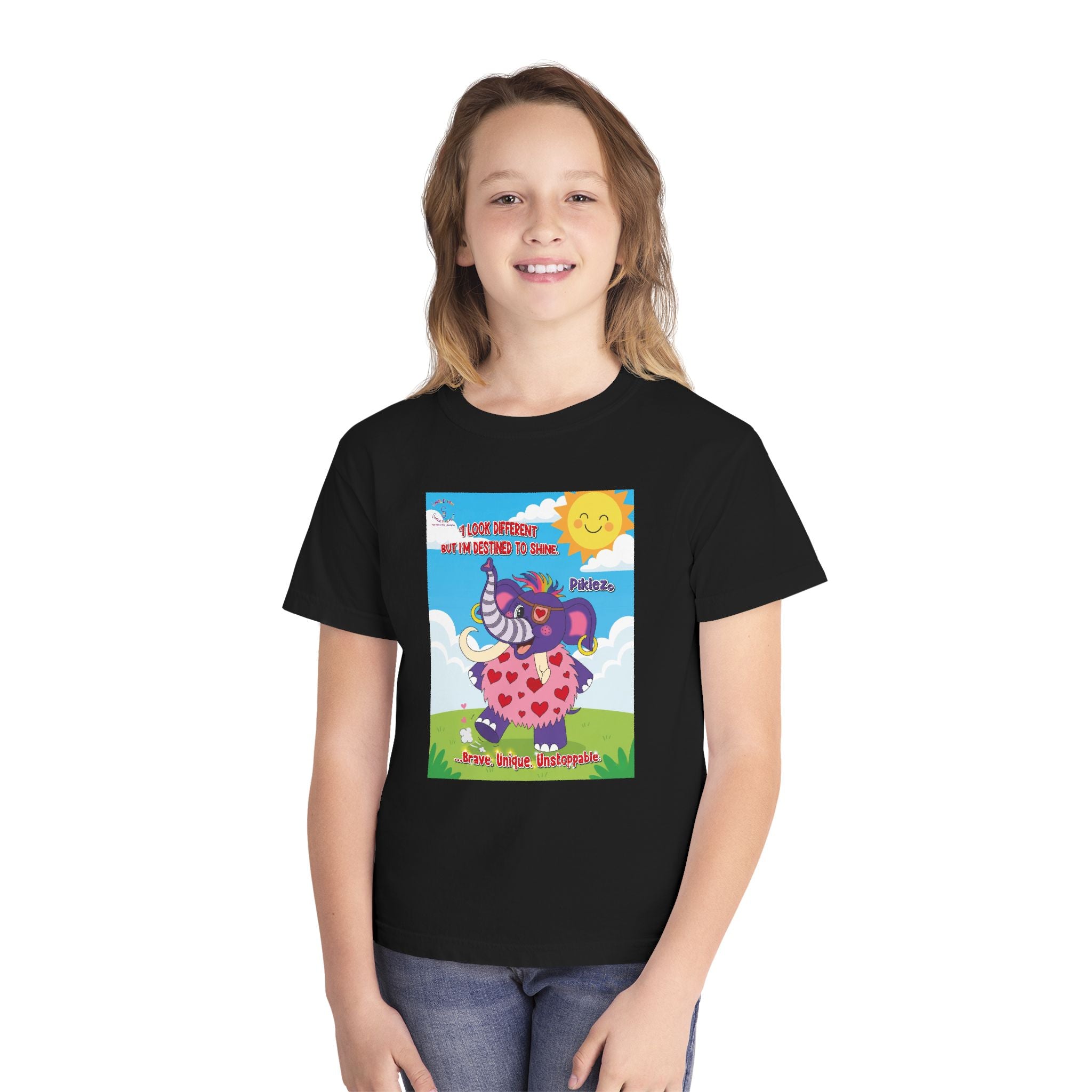 Piklez™ Youth Tee – “Destined to Shine” Graphic T-Shirt | Smile Universe Collection