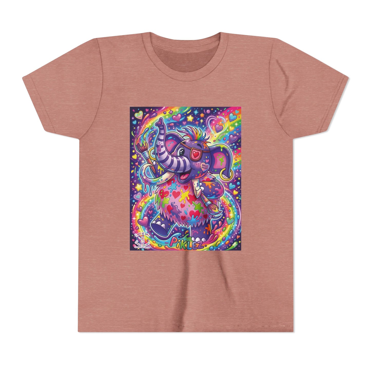 Piklez™ Youth Short Sleeve Tee – "Magic Paint!" Graphic Shirt | Smile Universe Collection
