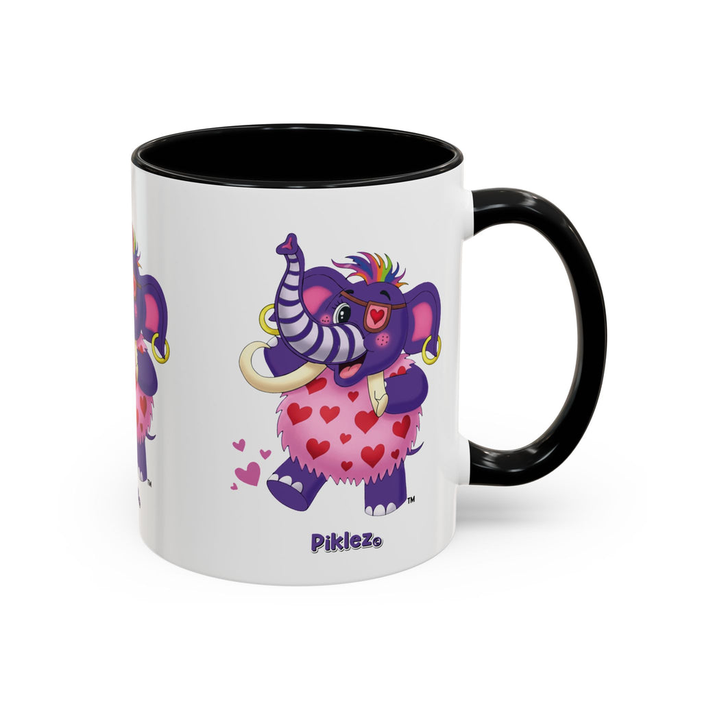 Piklez™ Accent Coffee Mug (11oz & 15oz) – "Full of Love!" Graphic | Smile Universe Collection