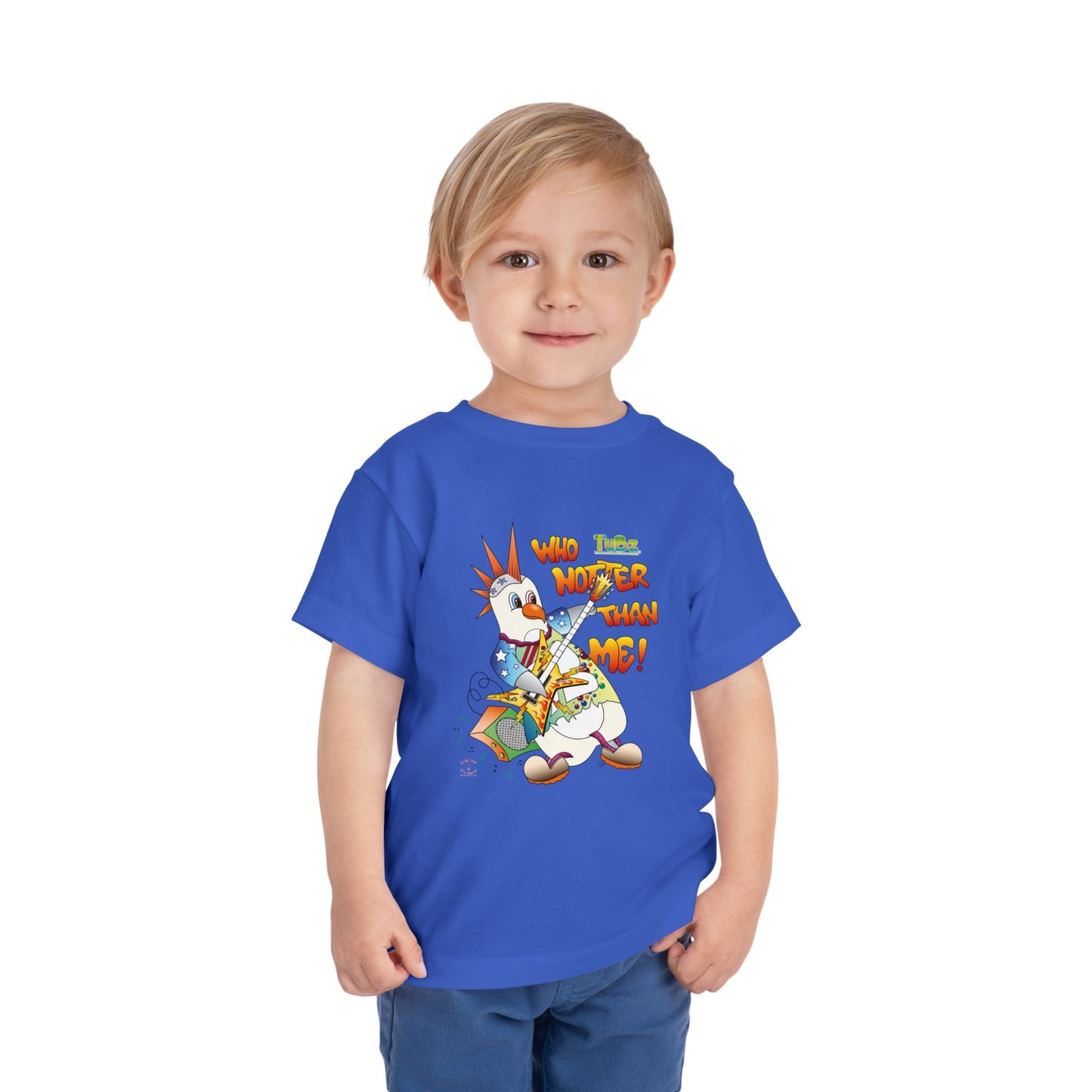 TuBz™ Rockstar Kids T-Shirt - "Who Hotter Than Me!" Graphic Tee | Smile Universe TuBz4Kidz Collection