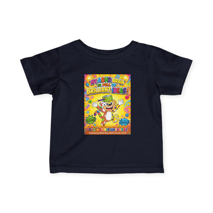 Potz™ Infant Fine Jersey Tee – "My ADHD Brain is Full of Brilliant Ideas!" Graphic Tee | Smile Universe Collection