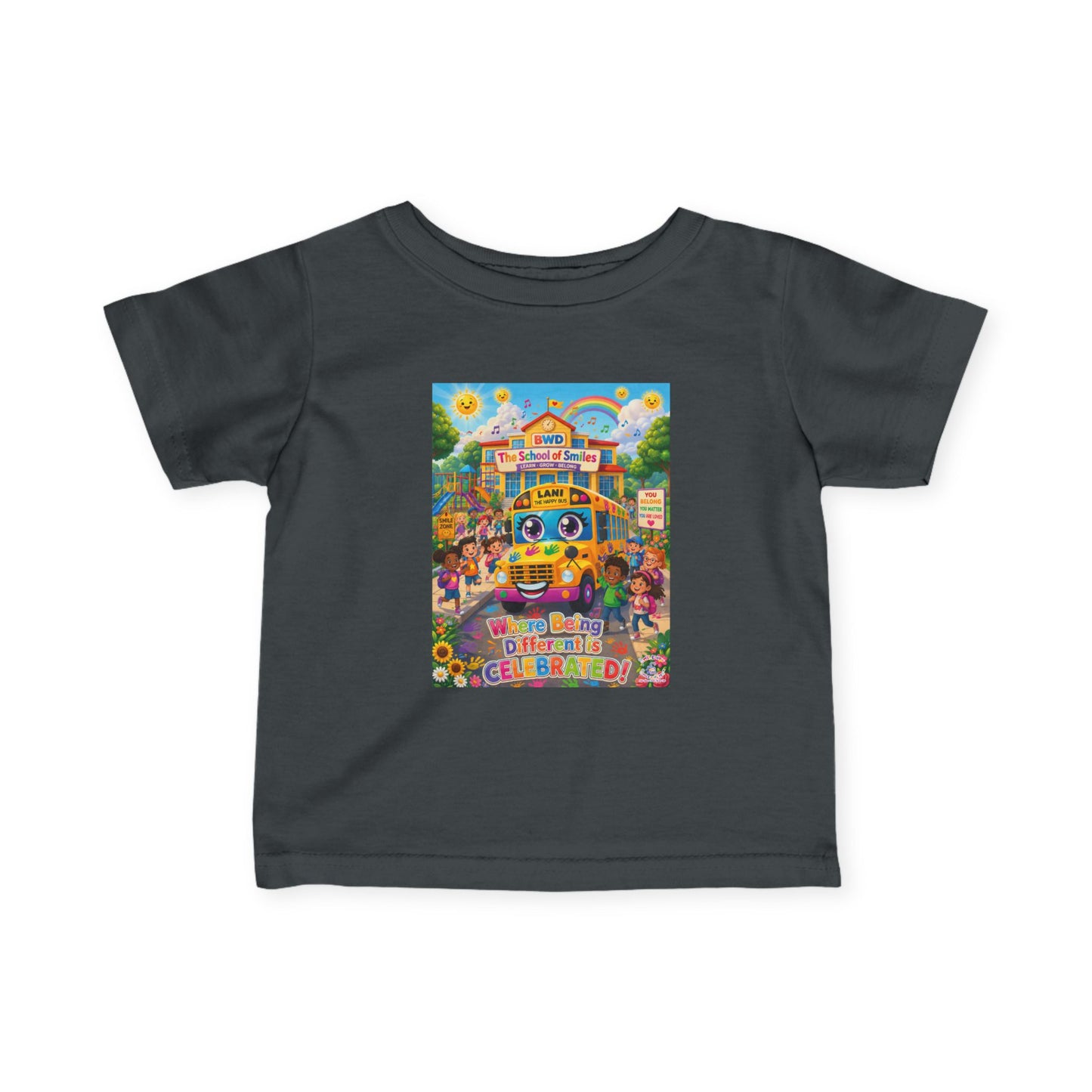 Lani™ Infant Fine Jersey Tee – "Where Being Different is CELEBRATED!" Graphic Shirt
