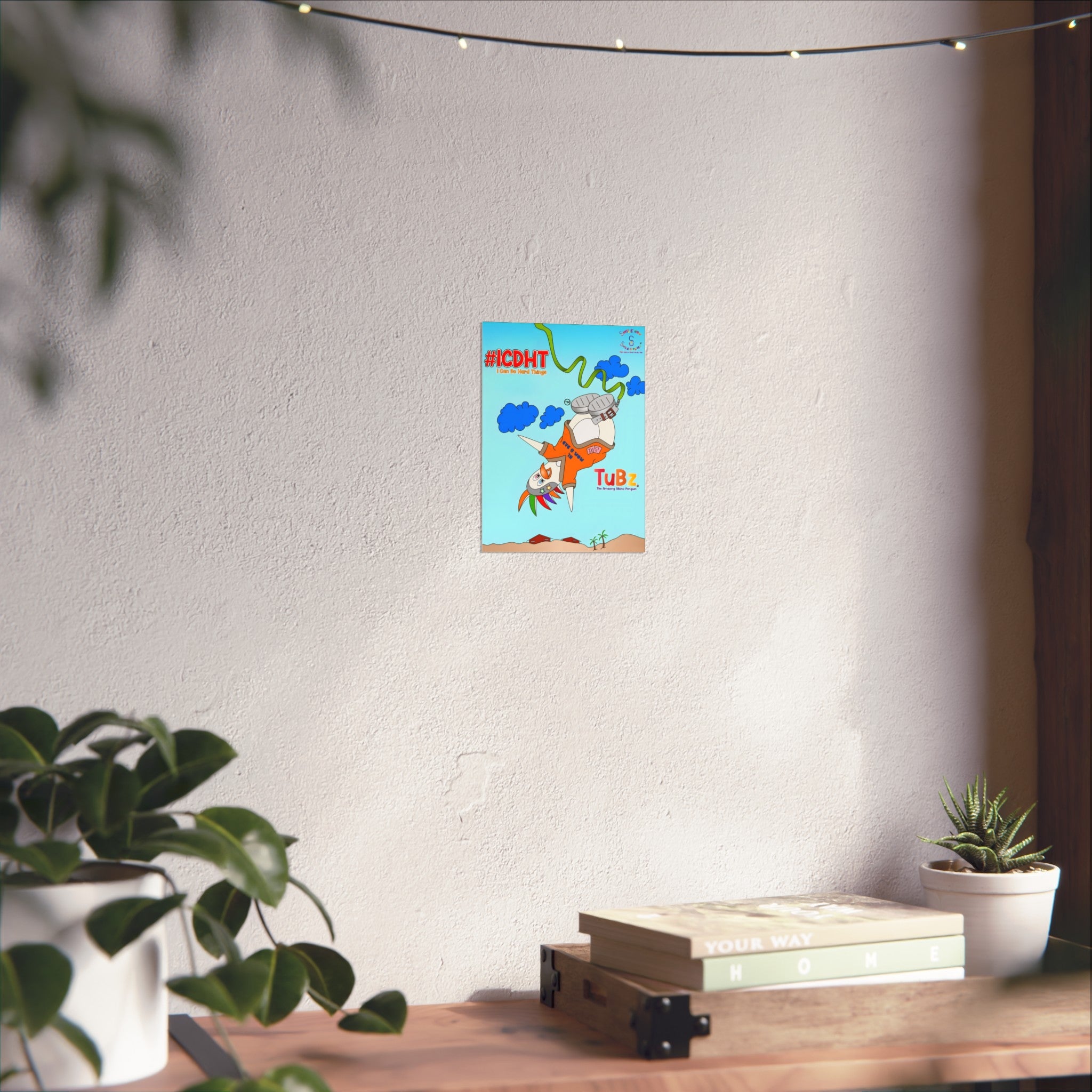 TuBz™ "I Can Do Hard Things" Fine Art Poster - Premium Inspirational Wall Decor for Kids