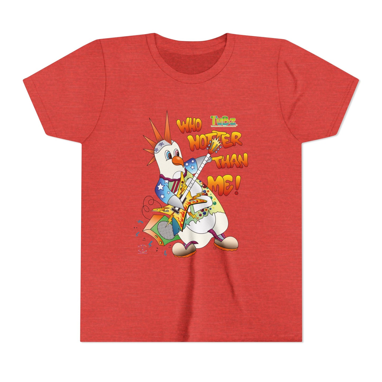 TuBz™ Rockstar Kids T-Shirt - "Who Hotter Than Me!" Graphic Tee | Smile Universe TuBz4Kidz Collection