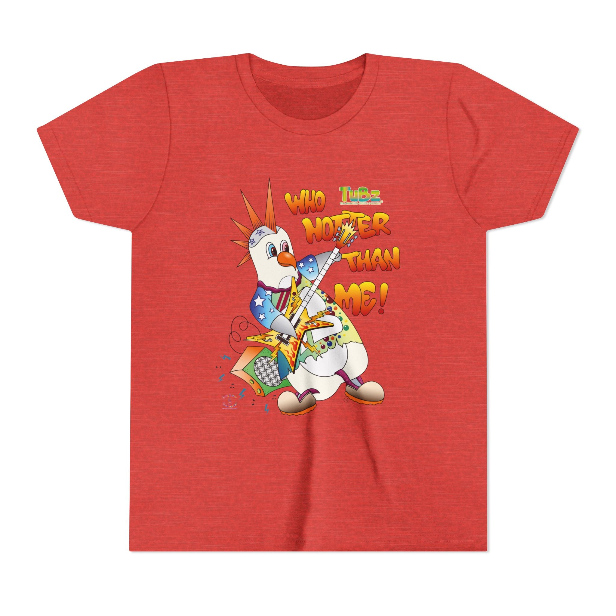 TuBz™ Rockstar Kids T-Shirt - "Who Hotter Than Me!" Graphic Tee | Smile Universe TuBz4Kidz Collection