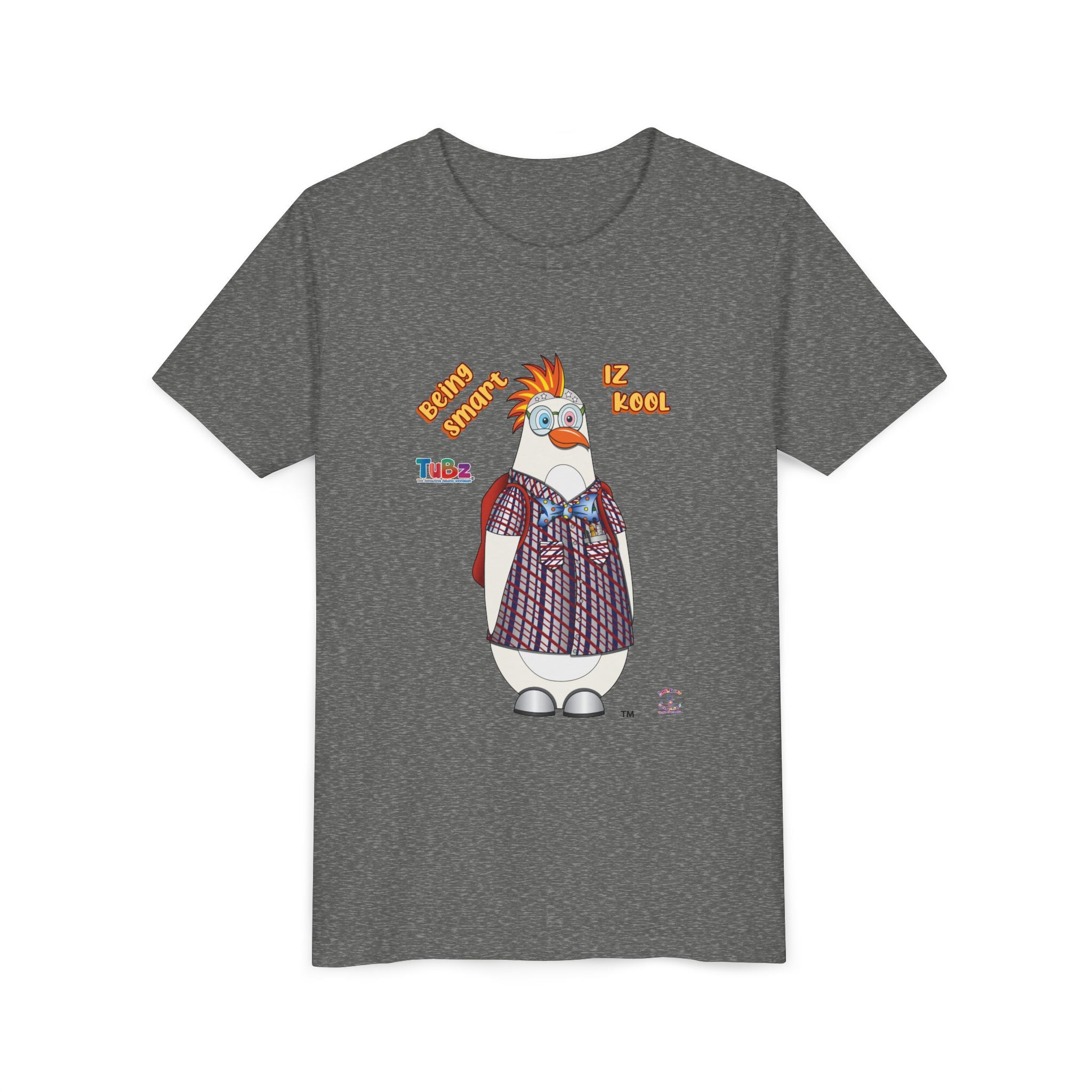TuBz™ "Being Smart Iz Kool" Youth Graphic T-Shirt - Educational Kids Tee | TuBz4Kidz