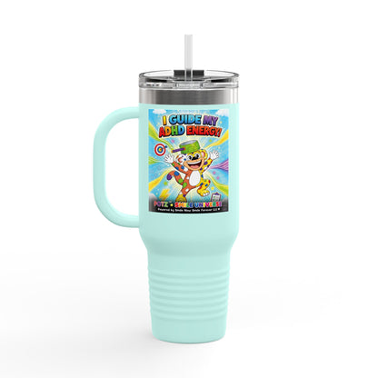 Potz™ Insulated Travel Mug 40oz – "I Guide My ADHD Energy!" Graphic Tumbler | Smile Universe Collection