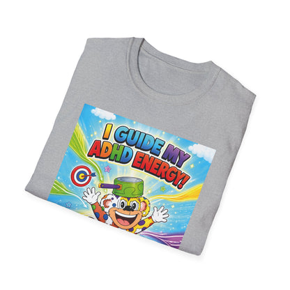 Potz™ Unisex Softstyle T-Shirt – "I Guide My ADHD Energy!" Graphic Tee | Smile Universe Collection