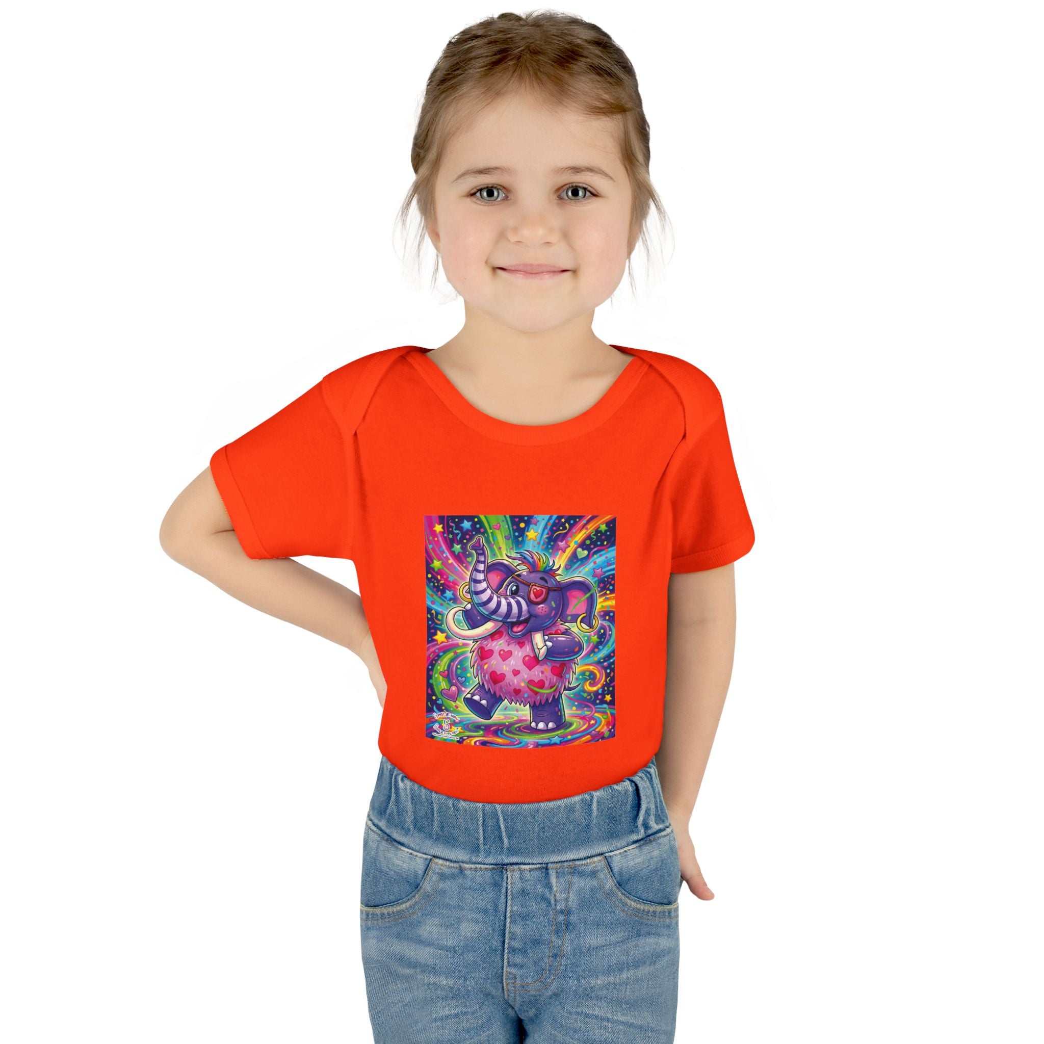 Piklez™ Infant Baby Rib Bodysuit – "Born to Celebrate!" Graphic | Smile Universe Collection