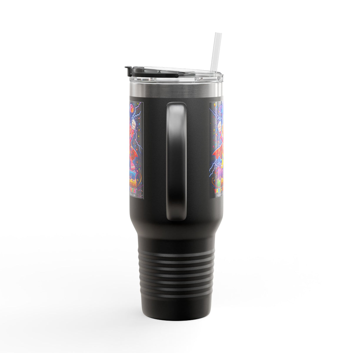 Panz™ Insulated Travel Mug 40oz – "My Energy is Powerful" Graphic Tumbler | Smile Universe Collection