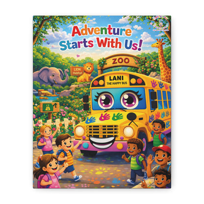 Lani™ Matte Canvas, Stretched 1.25" – "Adventure Starts With Us!" Graphic Wall Art