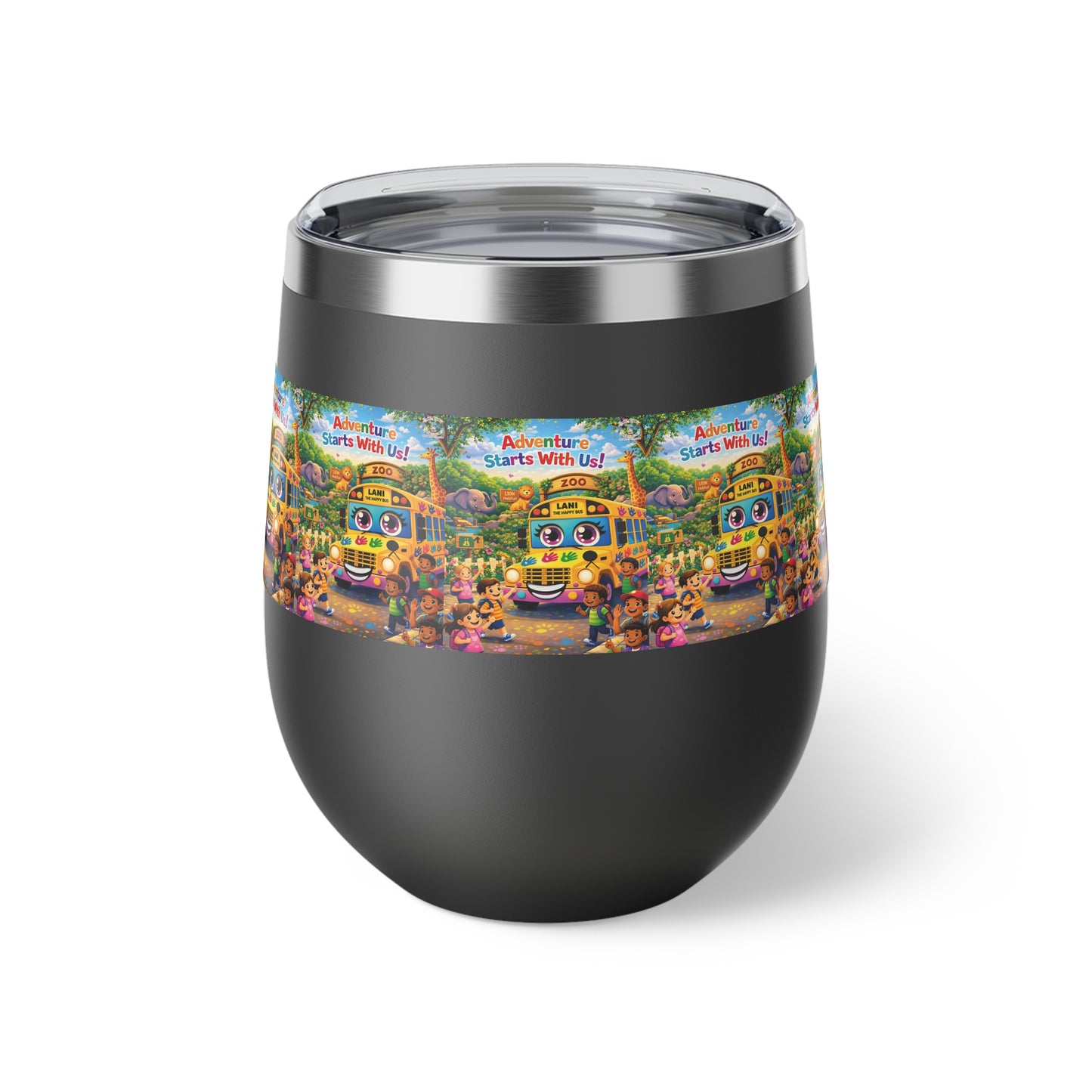 Lani™ 12oz Copper Vacuum Insulated Cup – "Adventure Starts With Us!" Graphic