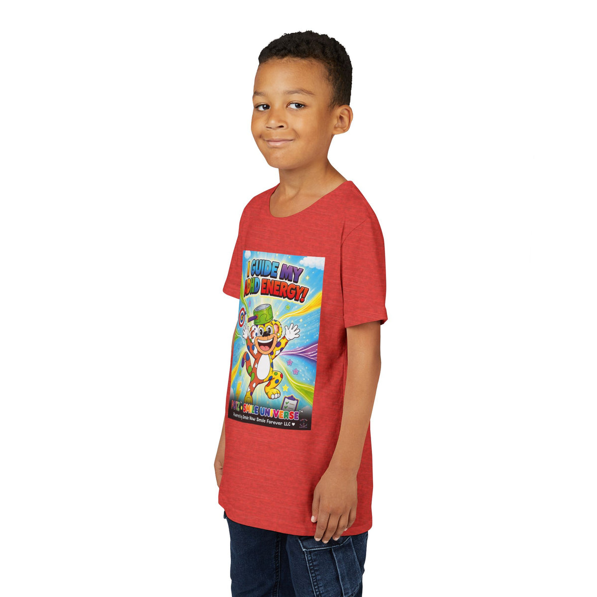 Potz™ Youth Short Sleeve Tee – "I Guide My ADHD Energy!" Graphic Tee | Smile Universe Collection