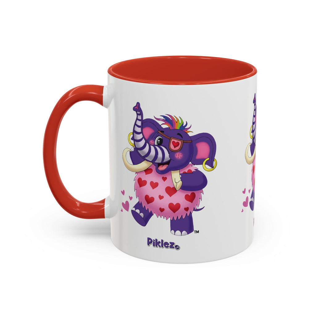 Piklez™ Accent Coffee Mug (11oz & 15oz) – "Full of Love!" Graphic | Smile Universe Collection