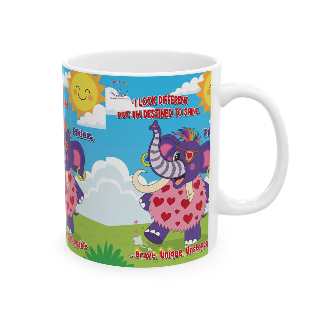 Piklez™ Ceramic Mug (11oz, 15oz) – “Destined to Shine” Coffee Cup | Smile Universe Collection