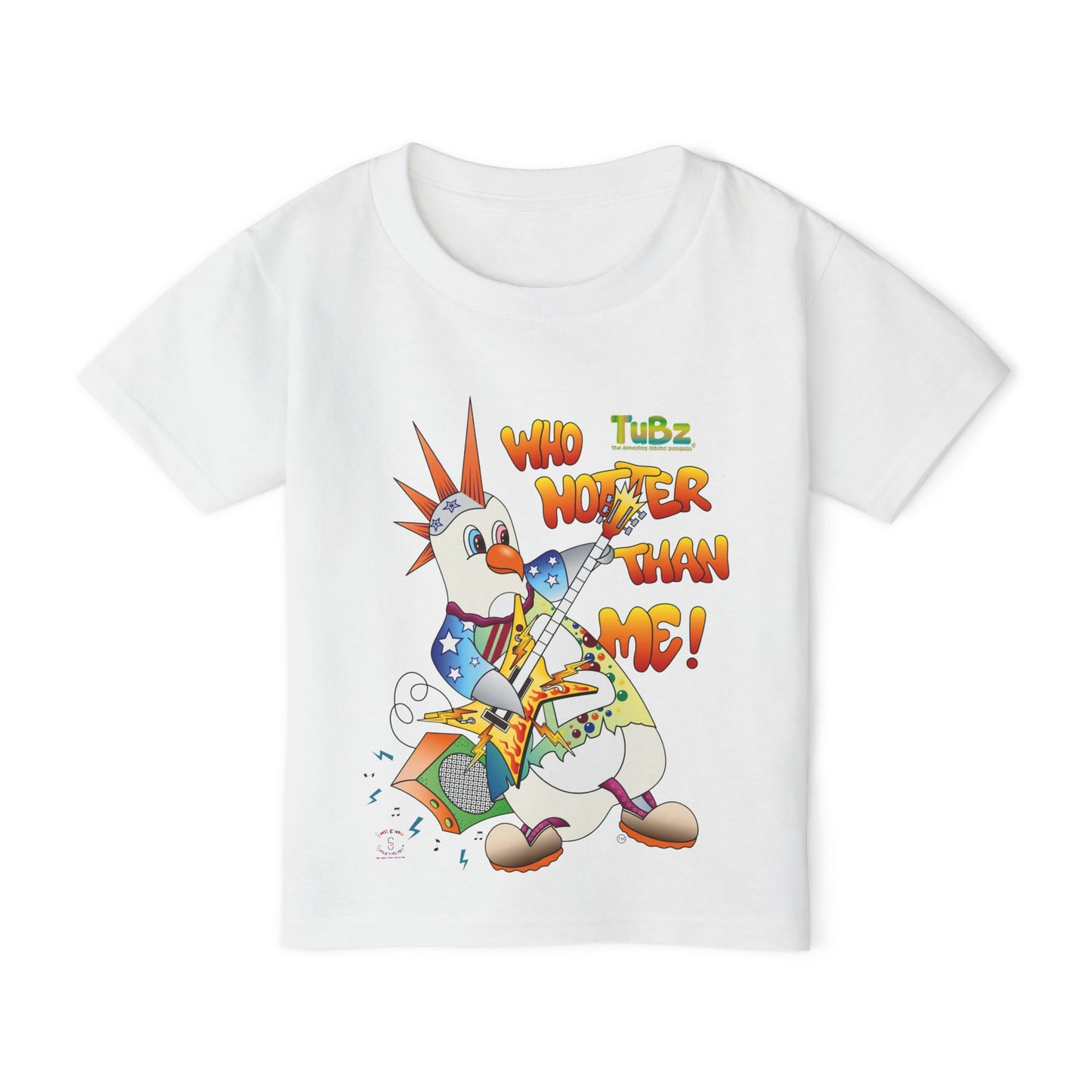 TuBz™ Rockstar Kids T-Shirt - "Who Hotter Than Me!" Graphic Tee | Smile Universe TuBz4Kidz Collection