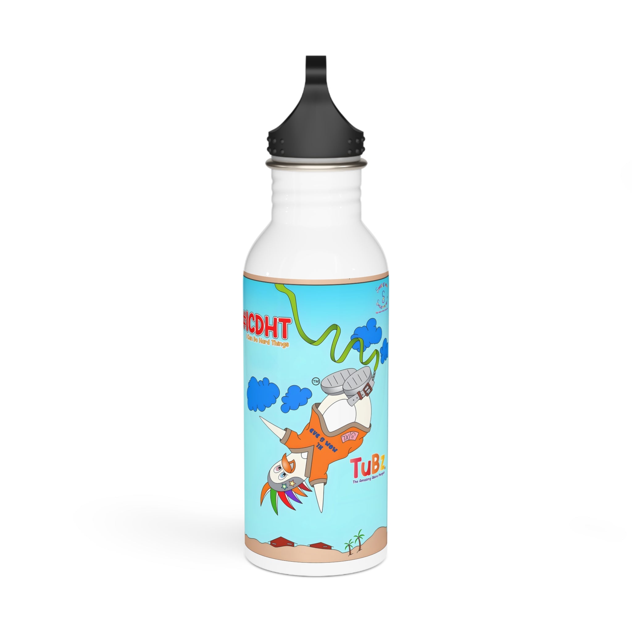 TuBz™ "I Can Do Hard Things" Kids Stainless Steel Water Bottle - Motivational School Bottle