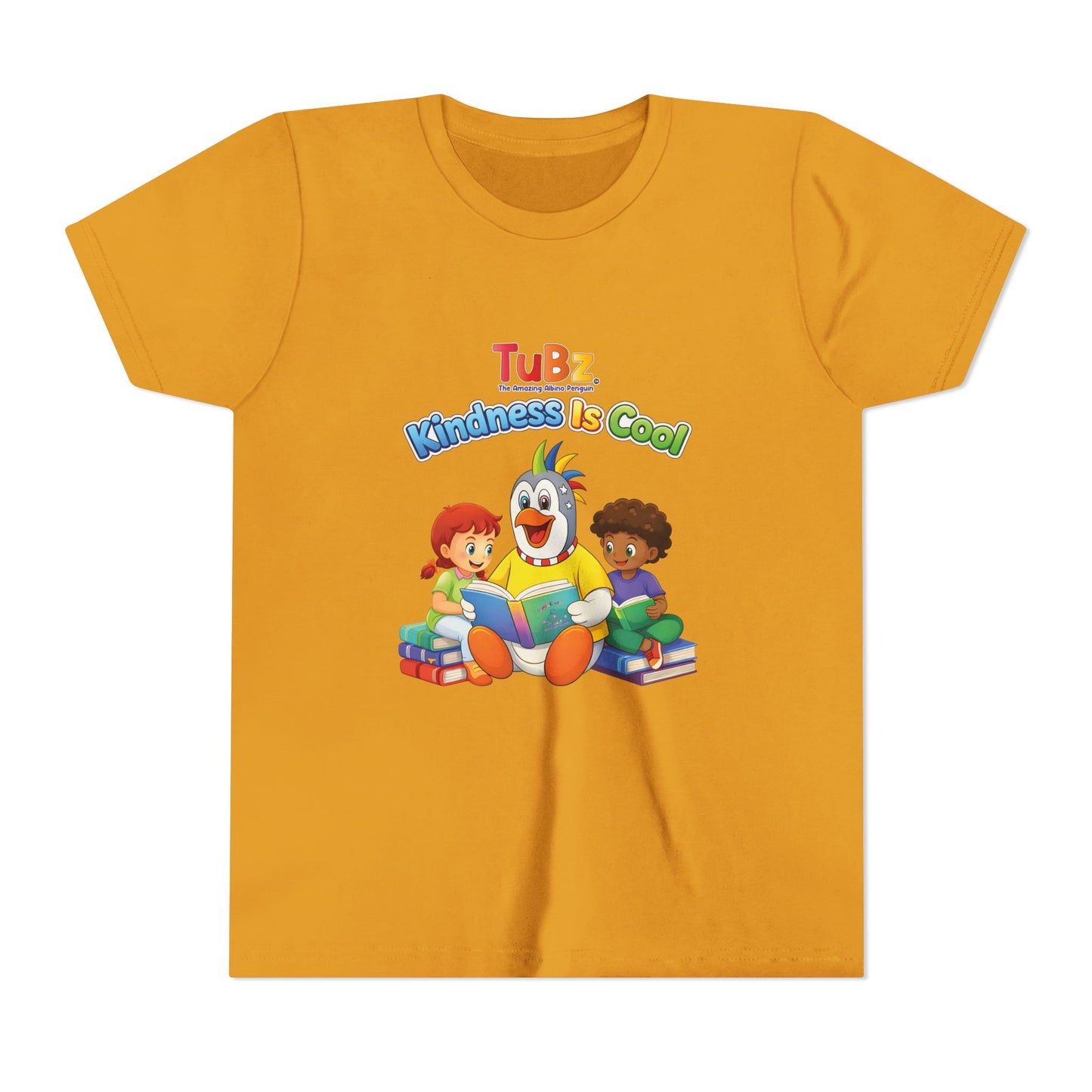 TuBz™ "Kindness Is Cool" Kids T-Shirt - Positive Message Graphic Tee | Smile Universe TuBz4Kidz