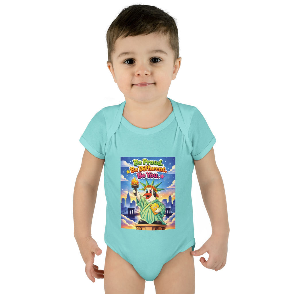 TuBz™ "Be Proud. Be Different. Be You." Infant Bodysuit - Inspirational Baby Onesie