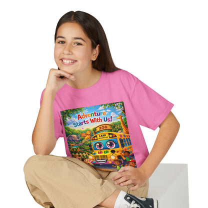 Lani™ Youth DryBlend® T-Shirt – "Adventure Starts With Us!" Graphic