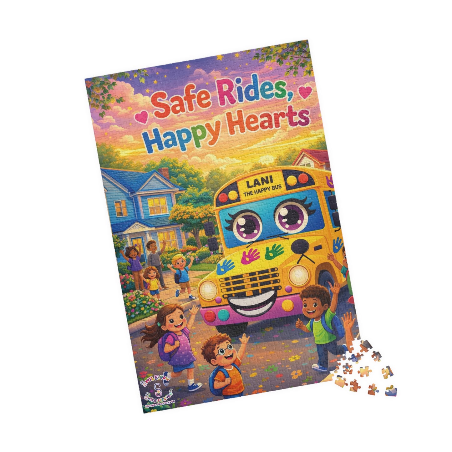 Lani™ Puzzle (110, 252, 520 & 1014-piece) – "Safe Rides, Happy Hearts" Graphic