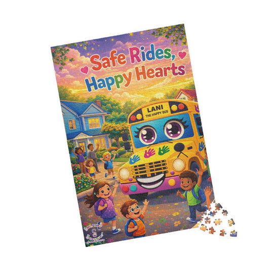 Lani™ Puzzle (110, 252, 520 & 1014-piece) – "Safe Rides, Happy Hearts" Graphic