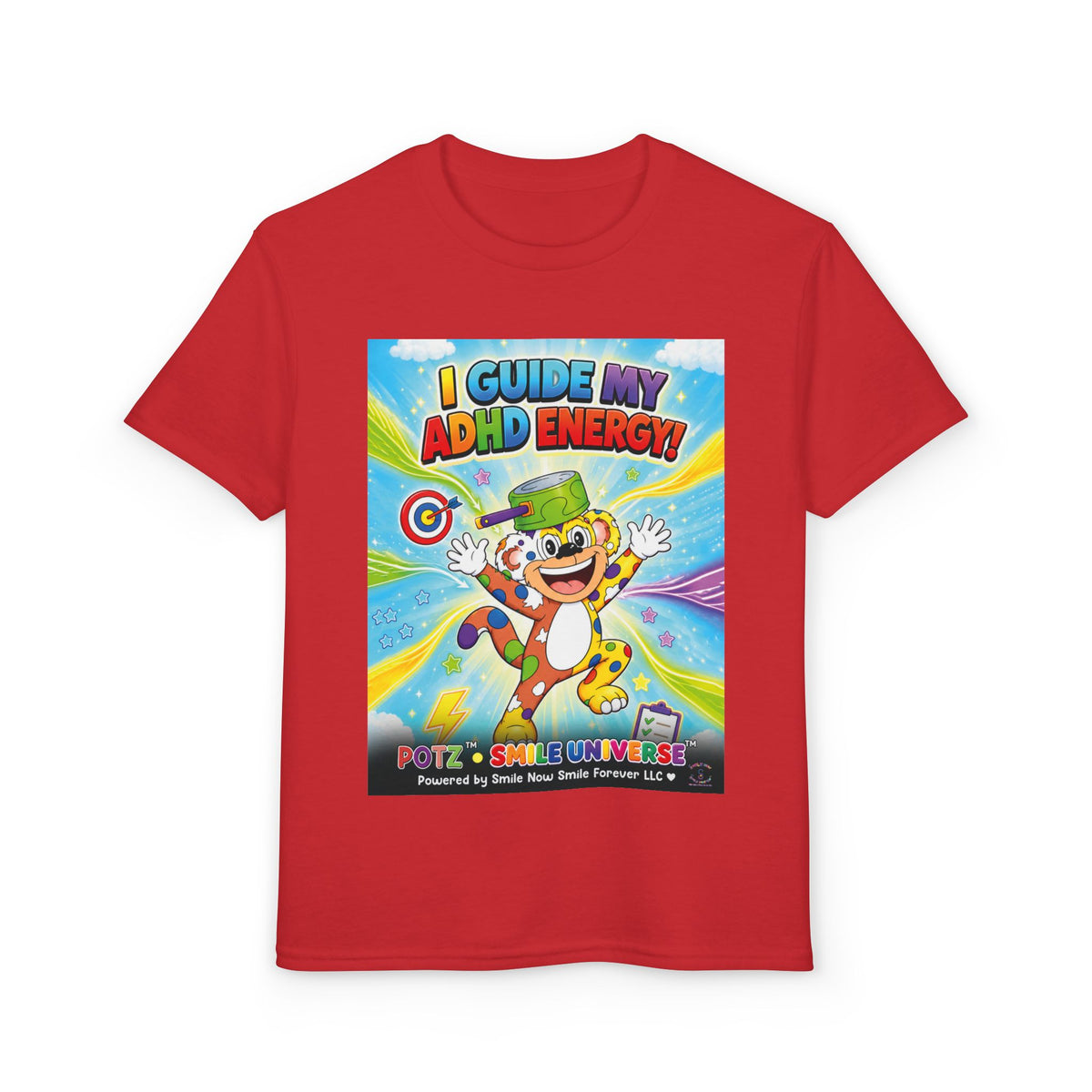 Potz™ Youth DryBlend® T-Shirt – "I Guide My ADHD Energy!" Graphic Tee | Smile Universe Collection