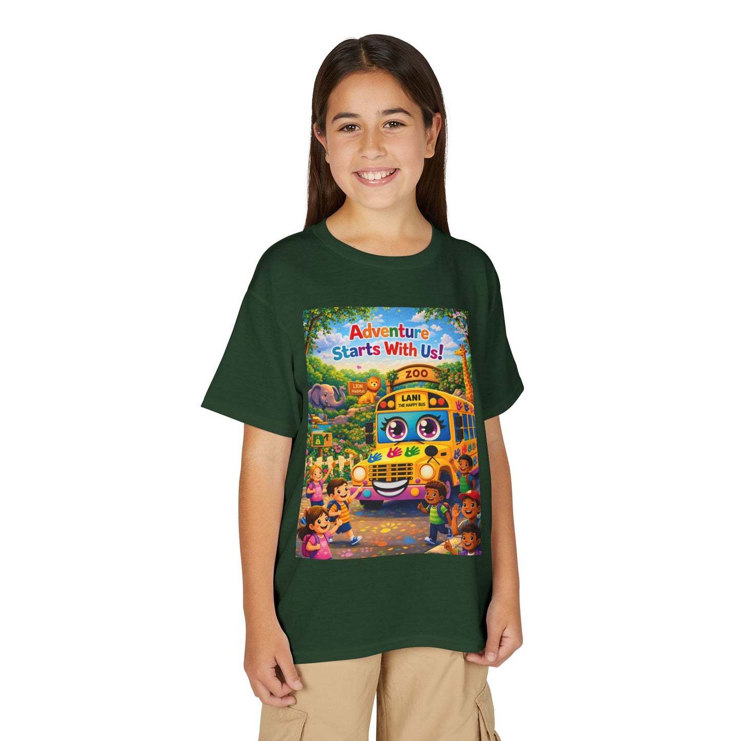 Lani™ Youth DryBlend® T-Shirt – "Adventure Starts With Us!" Graphic