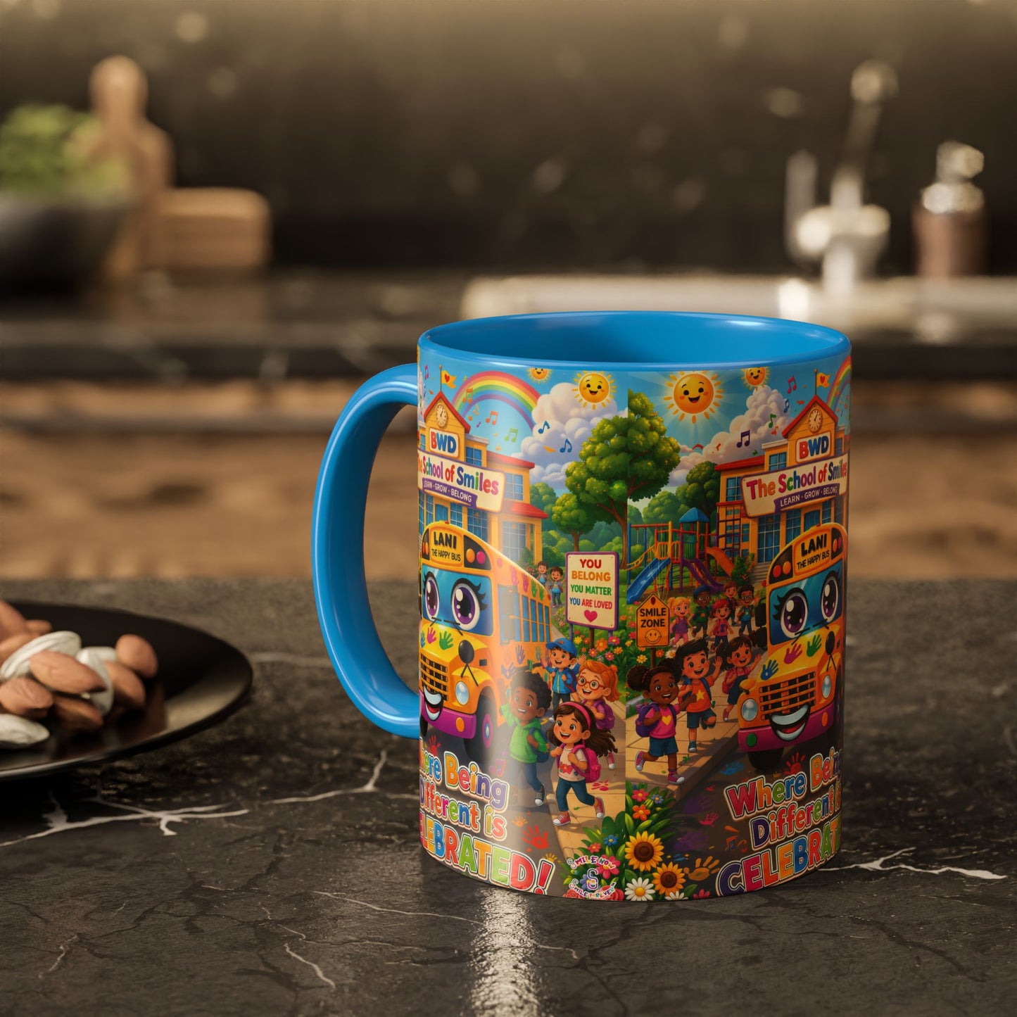 Lani™ Colorful Mug (11oz & 15oz) – "Where Being Different is CELEBRATED!" Graphic