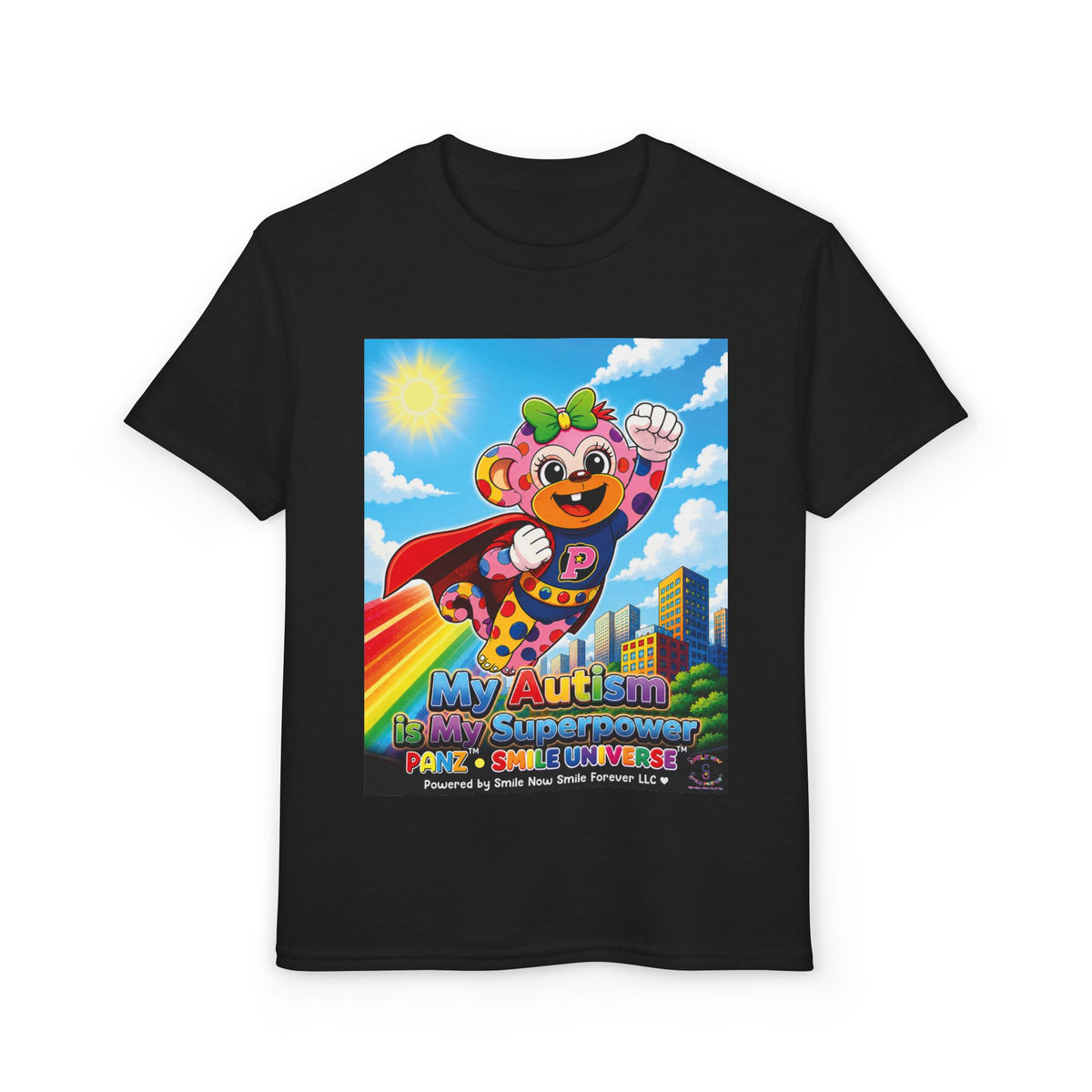 Panz™ Youth DryBlend® T-Shirt – "My Autism is My Superpower" Graphic | Smile Universe Collection