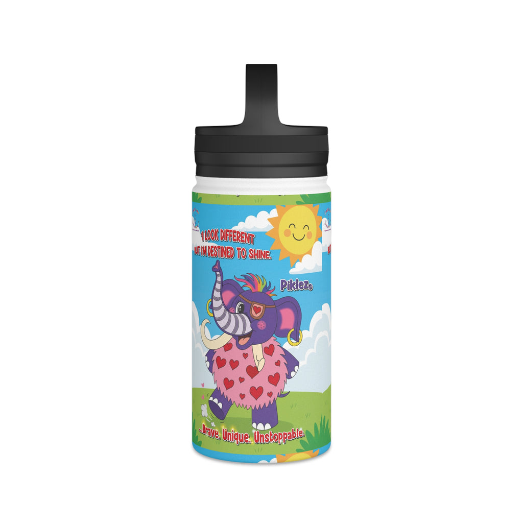 Piklez™ Stainless Steel Water Bottle with Handle Lid – “Destined to Shine” | Smile Universe Collection