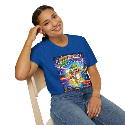 Potz™ Unisex Softstyle T-Shirt – "Energy is My Superpower!" Graphic Tee | Smile Universe Collection