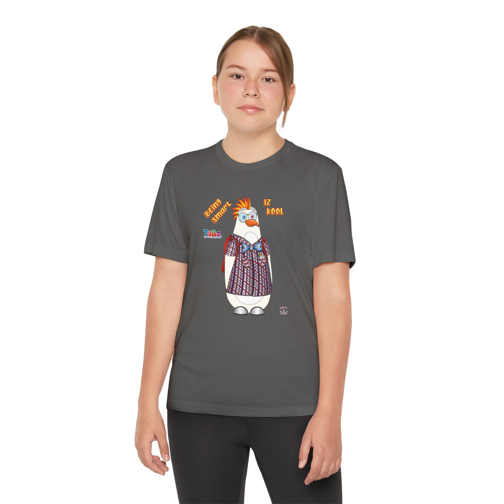 TuBz™ "Being Smart Iz Kool" Youth Competitor T- Shirt - Character Dress-Up Graphic Tee