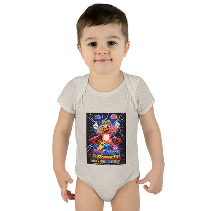 Panz™ Infant Baby Rib Bodysuit – "My Energy is Powerful" Graphic Onesie | Smile Universe Collection