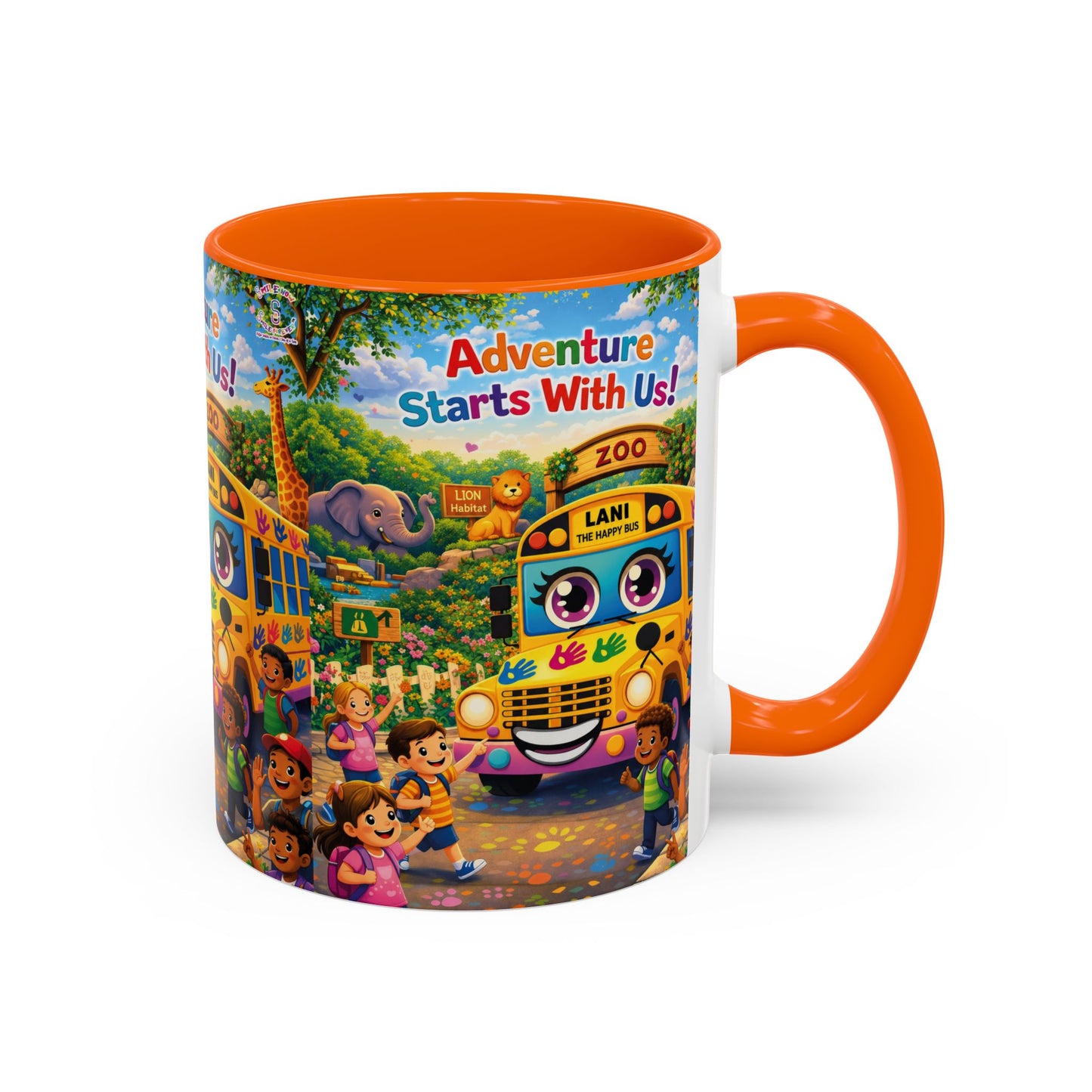 Lani™ Accent Coffee Mug (11oz & 15oz) – "Adventure Starts With Us!" Graphic