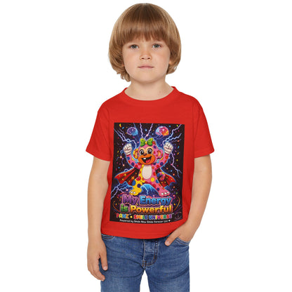 Panz™ Heavy Cotton™ Toddler T-Shirt – "My Energy is Powerful" Graphic Tee | Smile Universe Collection