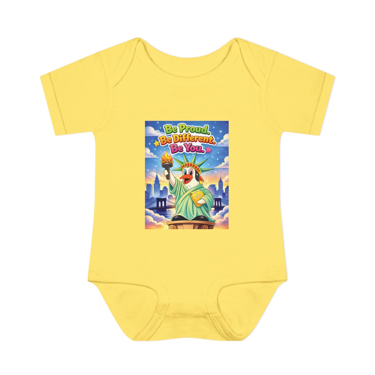TuBz™ "Be Proud. Be Different. Be You." Infant Bodysuit - Inspirational Baby Onesie