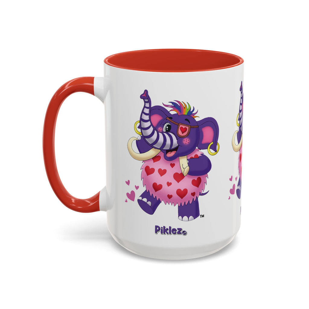 Piklez™ Accent Coffee Mug (11oz & 15oz) – "Full of Love!" Graphic | Smile Universe Collection