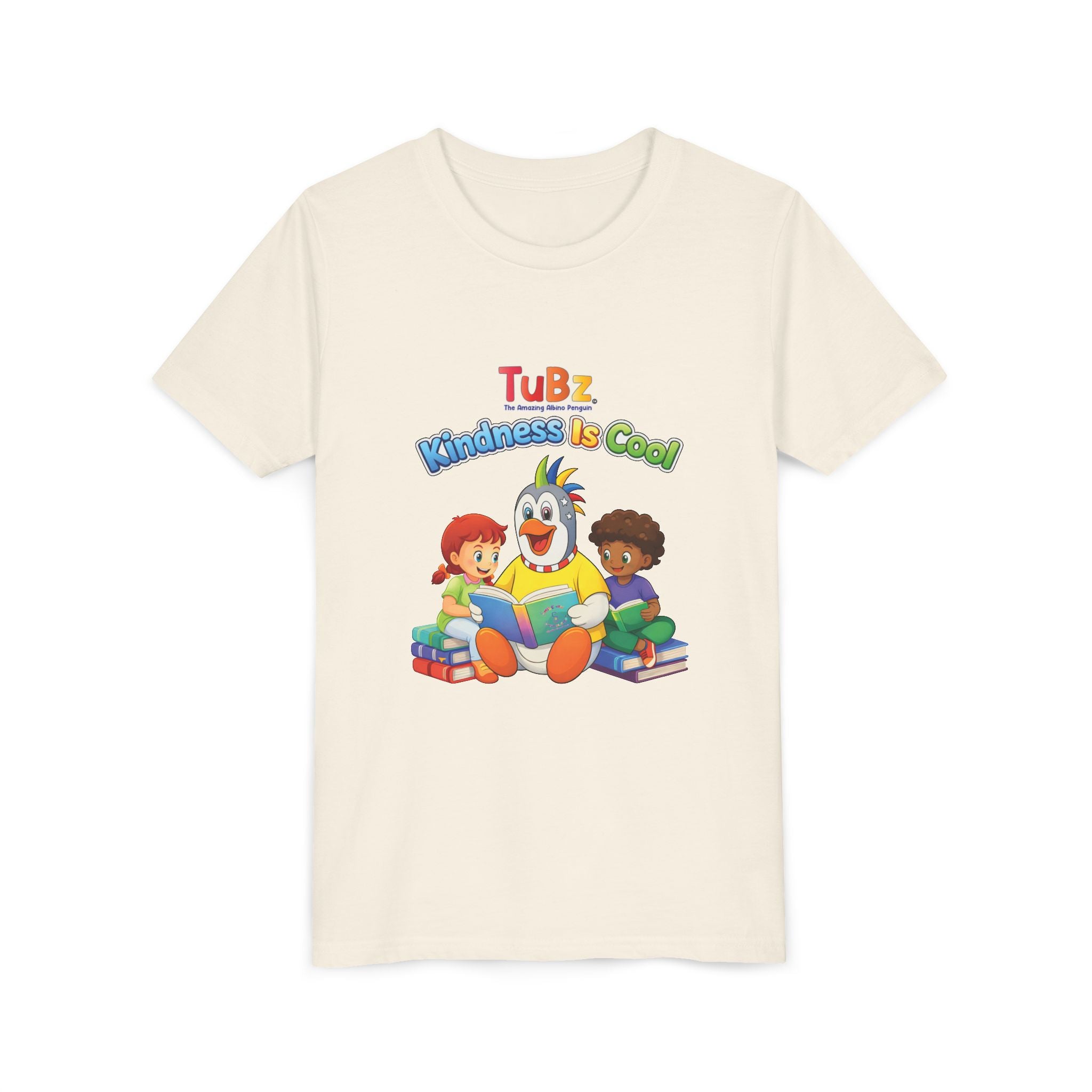TuBz™ "Kindness Is Cool" Kids T-Shirt - Positive Message Graphic Tee | Smile Universe TuBz4Kidz