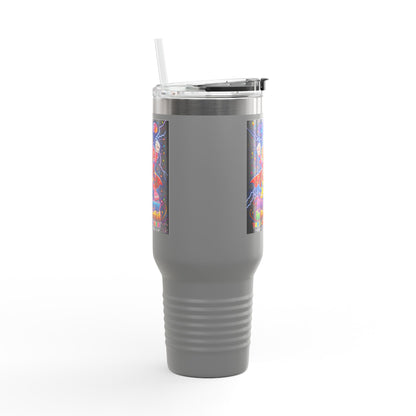 Panz™ Insulated Travel Mug 40oz – "My Energy is Powerful" Graphic Tumbler | Smile Universe Collection